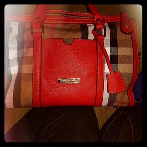 Plaid Burberry Hand Bag